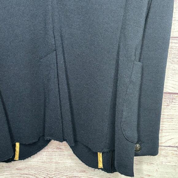 Rag & Bone 100% Merino Wool Navy Blue Knit Single Button Jacket Size Medium - Picture 11 of 11